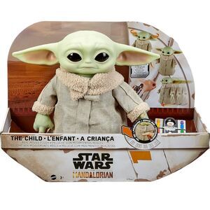 The Child Mandalorian Real Moves Plush by Mattel with Disney Star Wars Baby Yoda